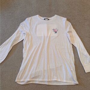 Abercrombie & Fitch Kids Long Sleeve Tee - White with Pink Floral